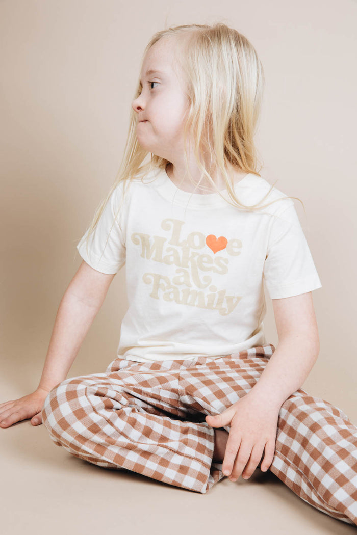 Love Makes a Family Shirt for Kids by The Bee and The Fox