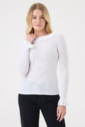 Love Story Ruffle Top - Goldie LeWinter #color_white