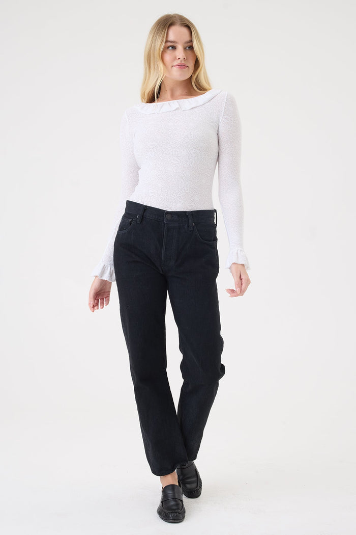 Love Story Ruffle Top - Goldie LeWinter #color_white
