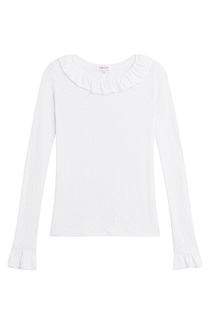 Love Story Ruffle Top - Goldie LeWinter #color_white