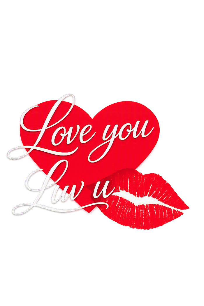 Love You Luv U Women's Relaxed V-Neck T-Shirt