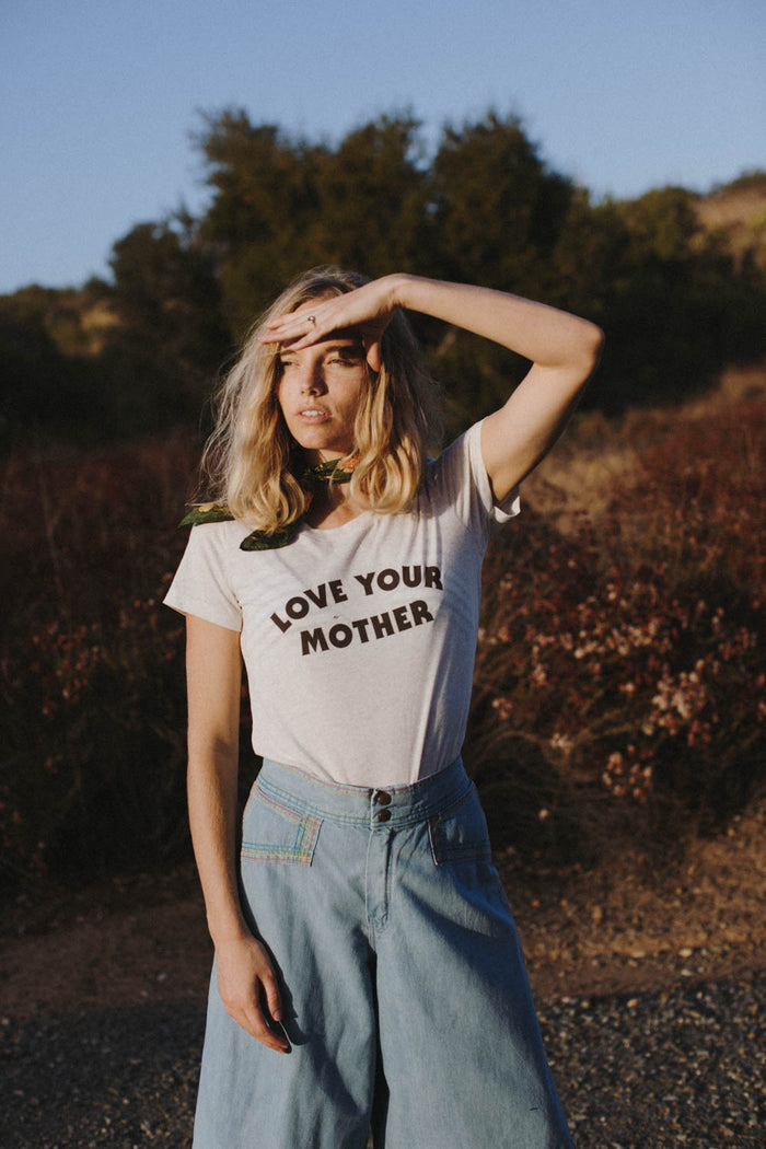 Love Your Mother Scoop Neck Shirt for Women by The Bee and The Fox