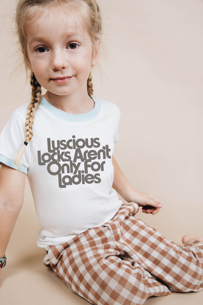 Luscious Locks Aren't Only for the Ladies Shirt for Kids by The Bee and The Fox