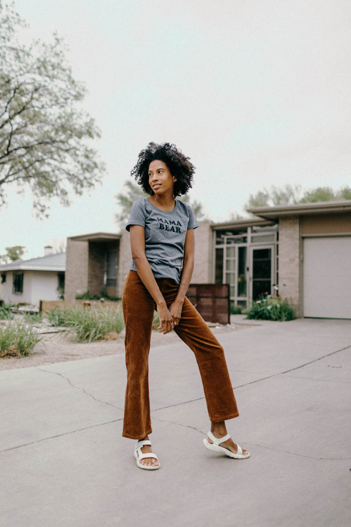 Grey Mama Bear t-shirt for women by The Bee and The Fox