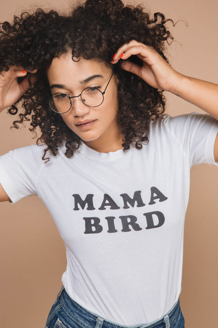 Cream Mama Bird shirt for women from The Bee & The Fox