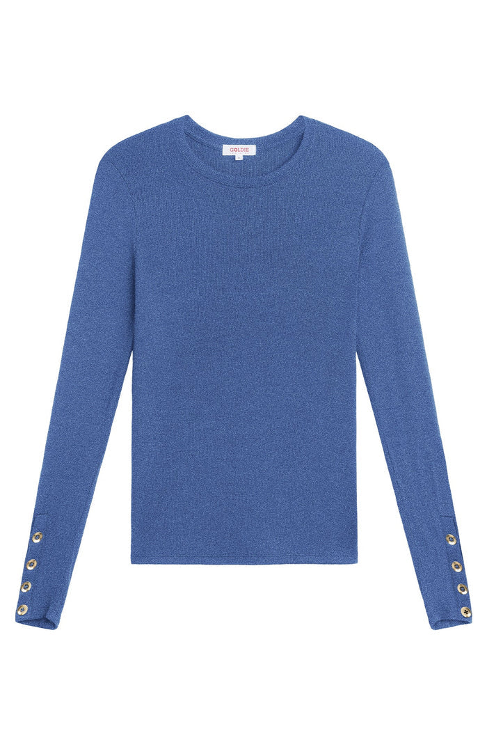 Marina Ribbed Top - Goldie LeWinter #color_denim heather - limited edition
