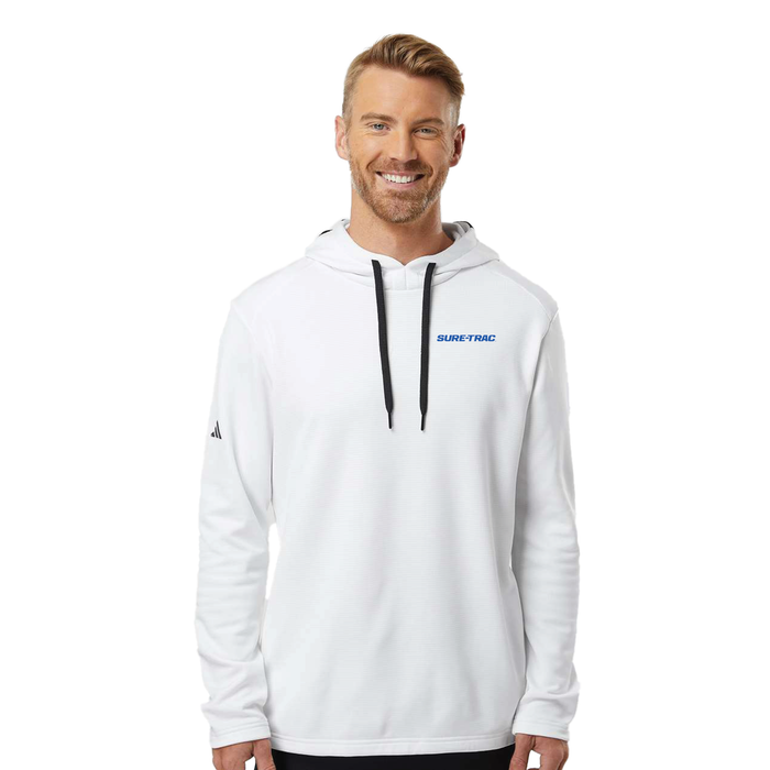 Adidas Men's Textured Mixed Media Midweight Hooded Sweatshirt
