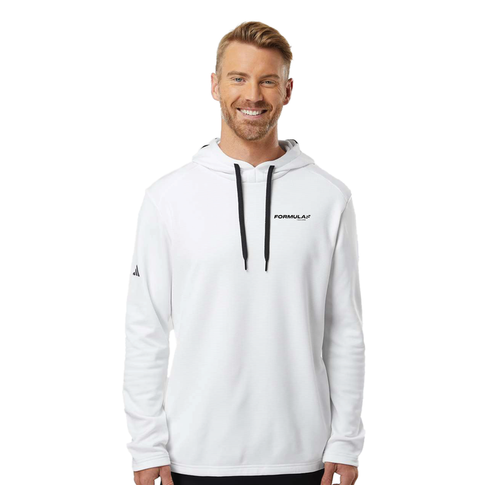 Adidas Men's Textured Mixed Media Midweight Hooded Sweatshirt