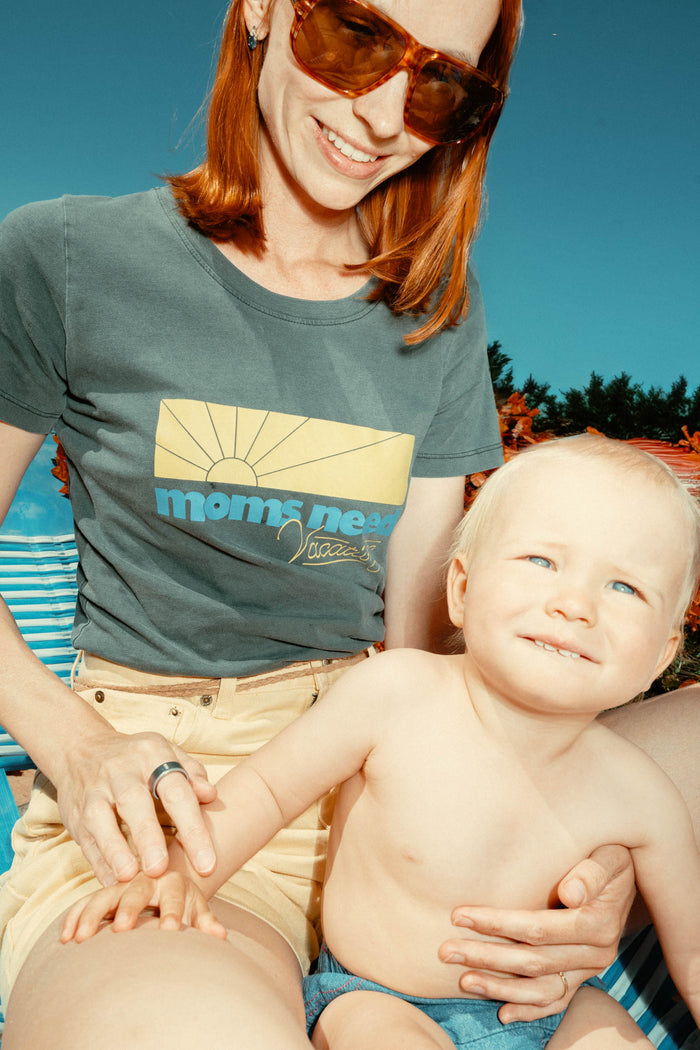 Moms Need Vacations | Fitted Crewneck