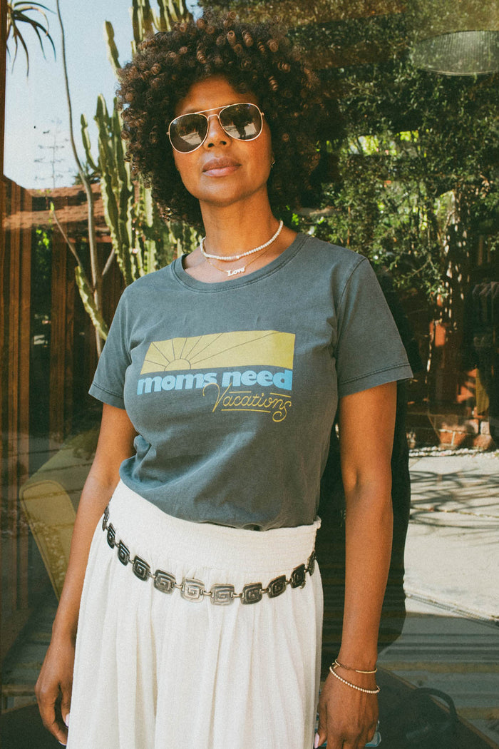 Moms Need Vacations | Fitted Crewneck