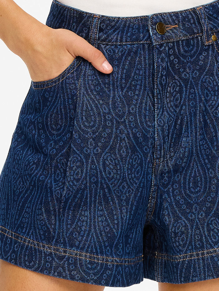 Monroe Denim Short - Paisley