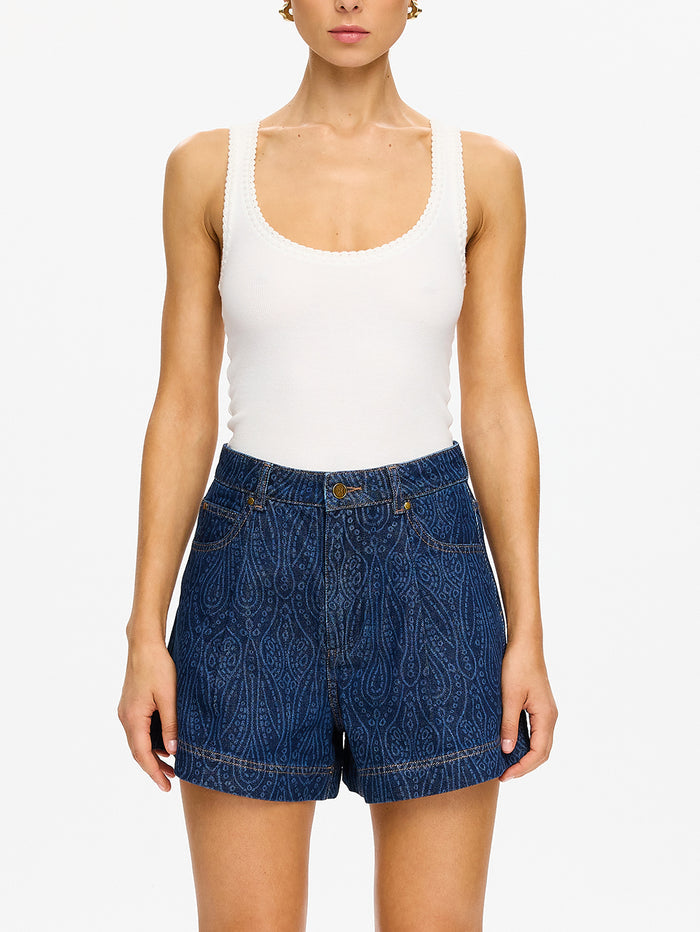 Monroe Denim Short - Paisley