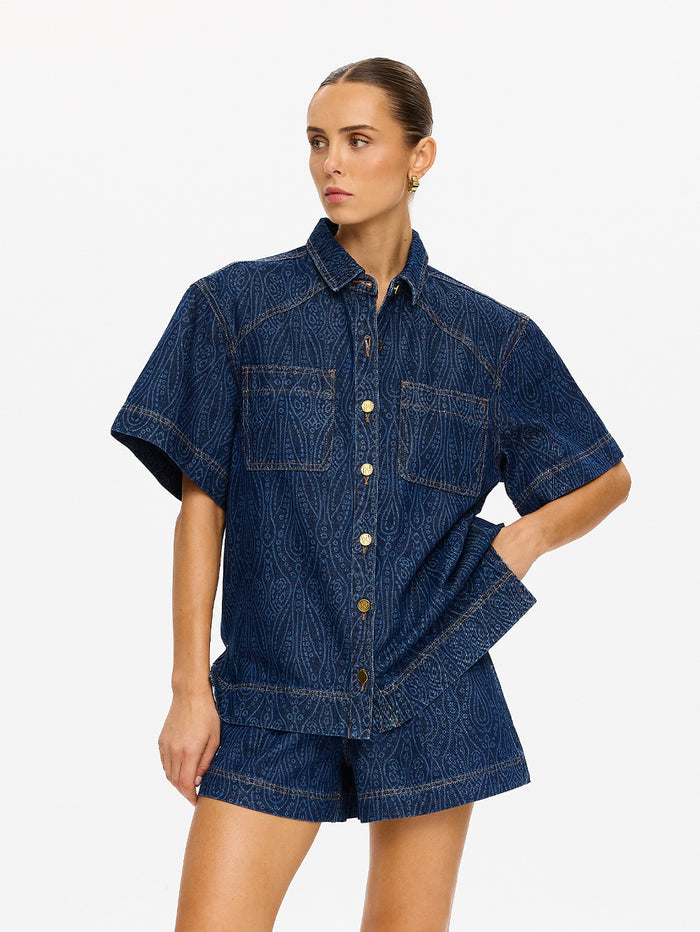 Monroe Denim Short - Paisley