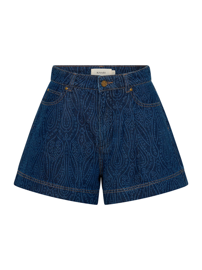 Monroe Denim Short - Paisley