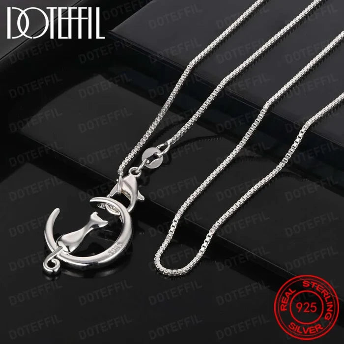 Moonlit Cat Pendant Necklace