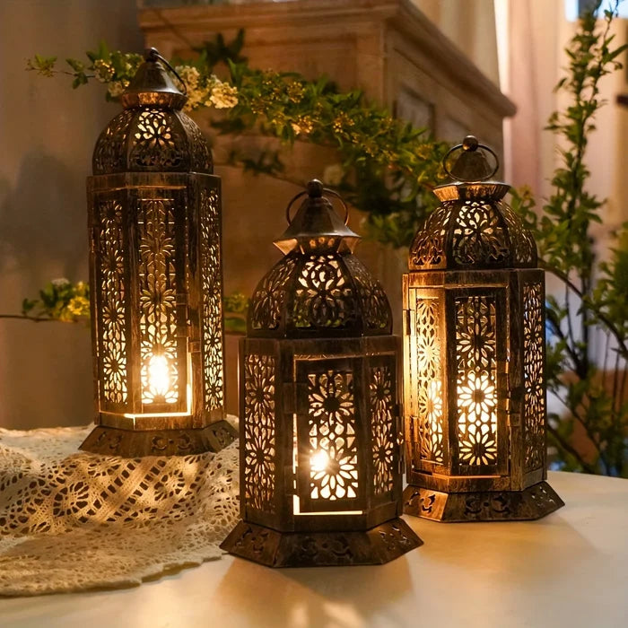 Moroccan Metal Lantern Candelabra