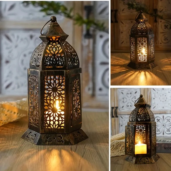 Moroccan Metal Lantern Candelabra