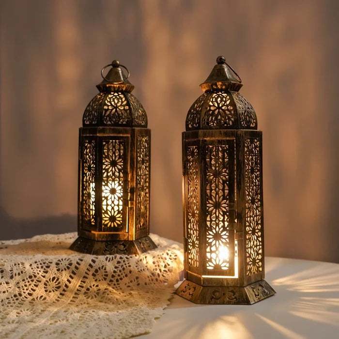 Moroccan Metal Lantern Candelabra
