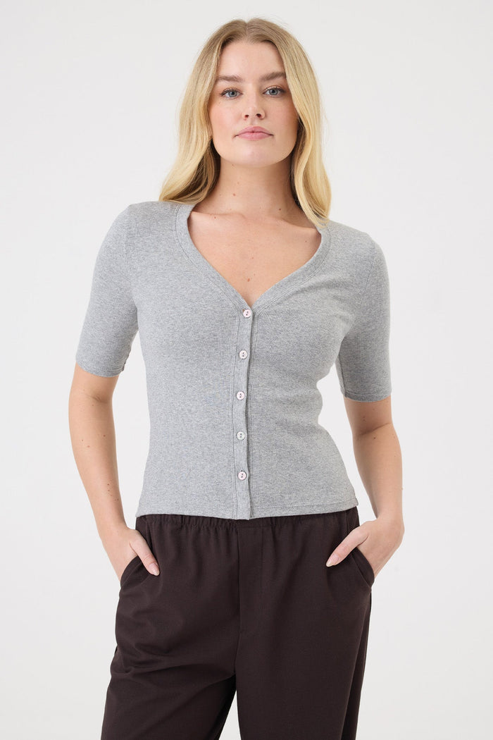 Nathalie Cardigan - Goldie LeWinter #color_gray heather