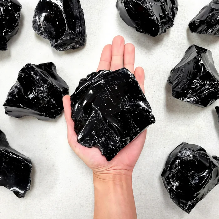 Natural Black Obsidian Rough Stone