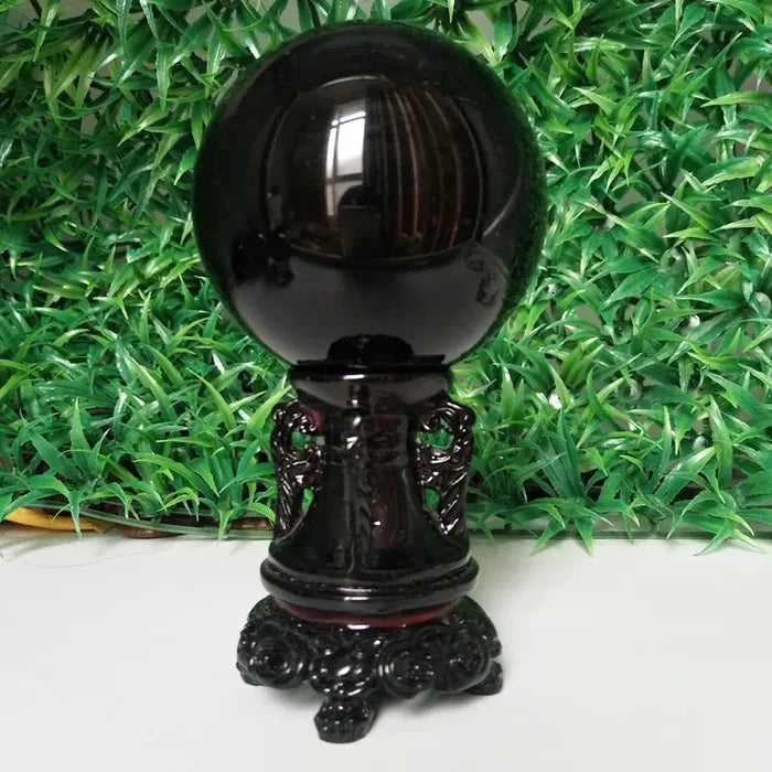Natural Obsidian Crystal Sphere