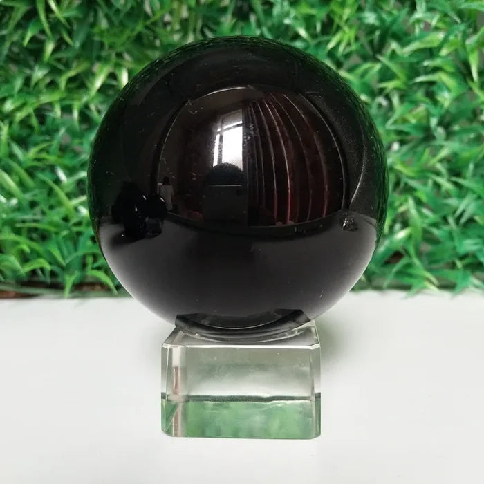 Natural Obsidian Crystal Sphere
