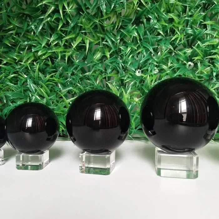 Natural Obsidian Crystal Sphere