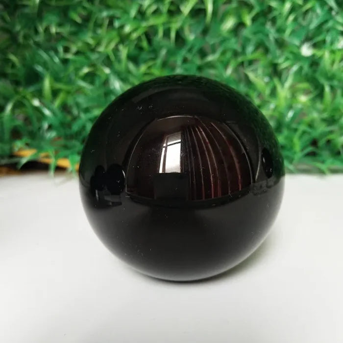 Natural Obsidian Crystal Sphere