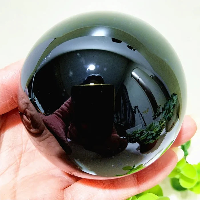 Natural Obsidian Crystal Sphere