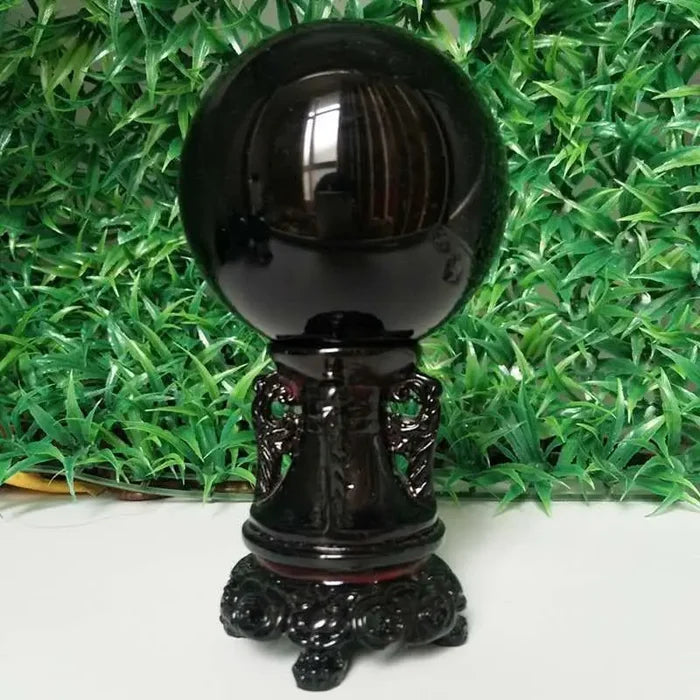 Natural Obsidian Crystal Sphere