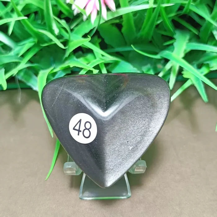 Natural Obsidian Heart