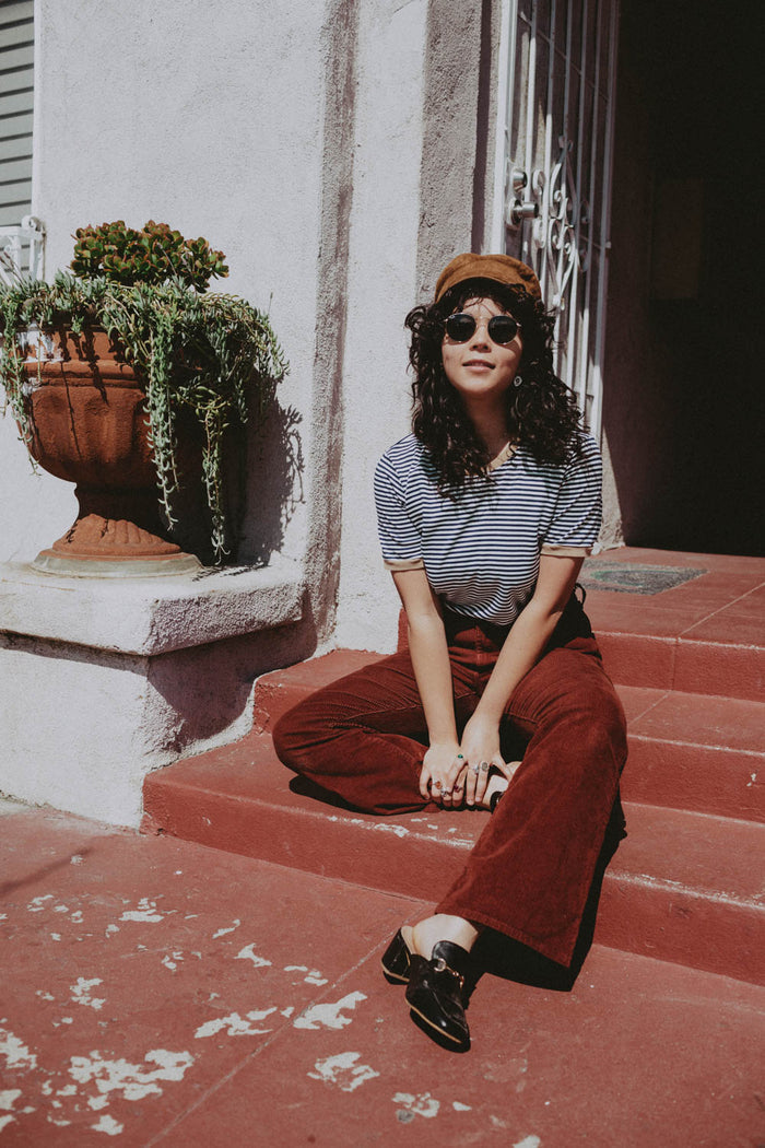 Navy & White Stripes Ringer Tee by The Bee & The Fox