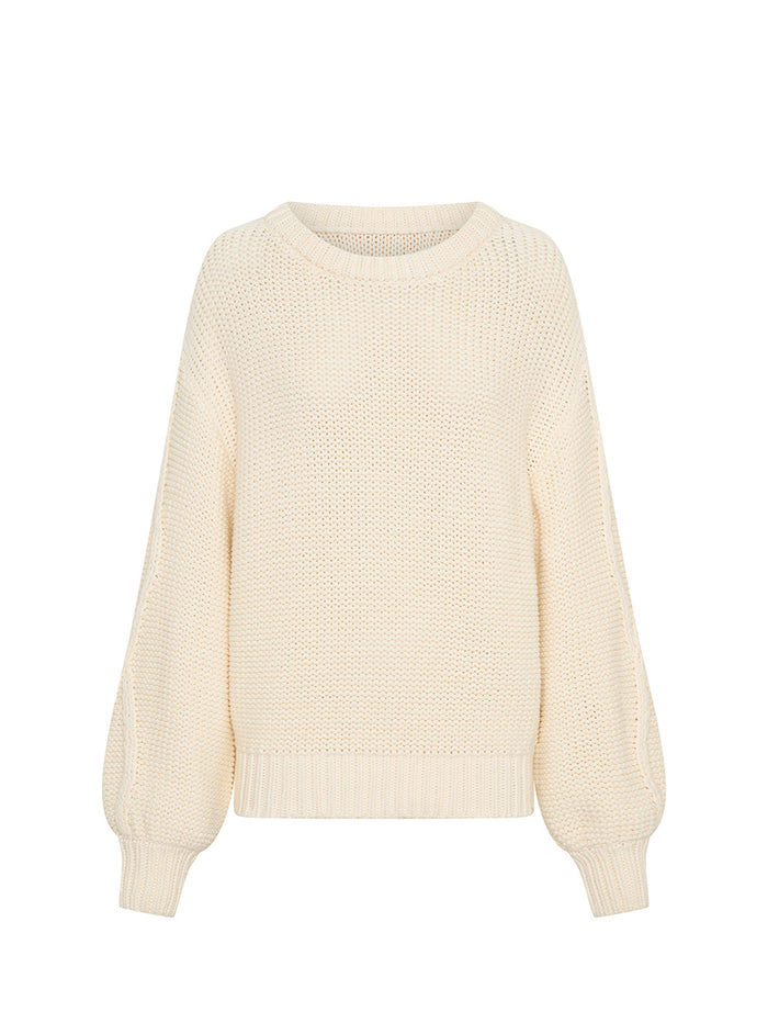 Olesia Knit Sweater - Cream