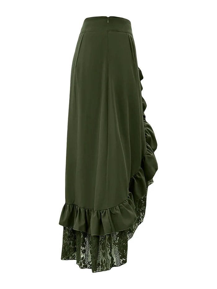 Olive Tide Gothic Lace Maxi Skirt