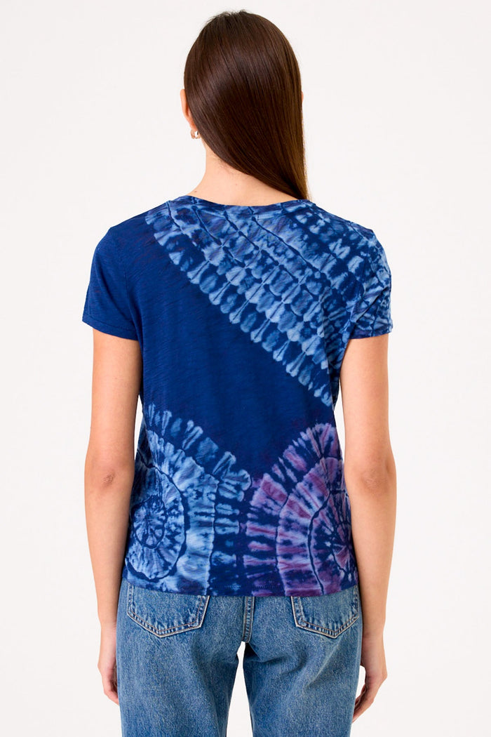 Patchwork Tie Dye Boy Tee - Goldie LeWinter #color_estate blue - limited edition