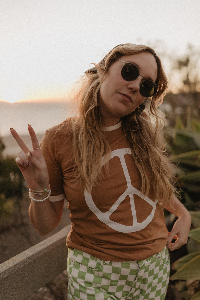Peace Fitted Ringer by The Bee and The Fox