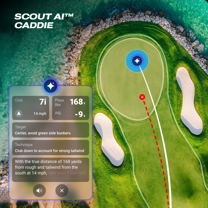 Scout AI Caddie in Player Pro GPS Speaker