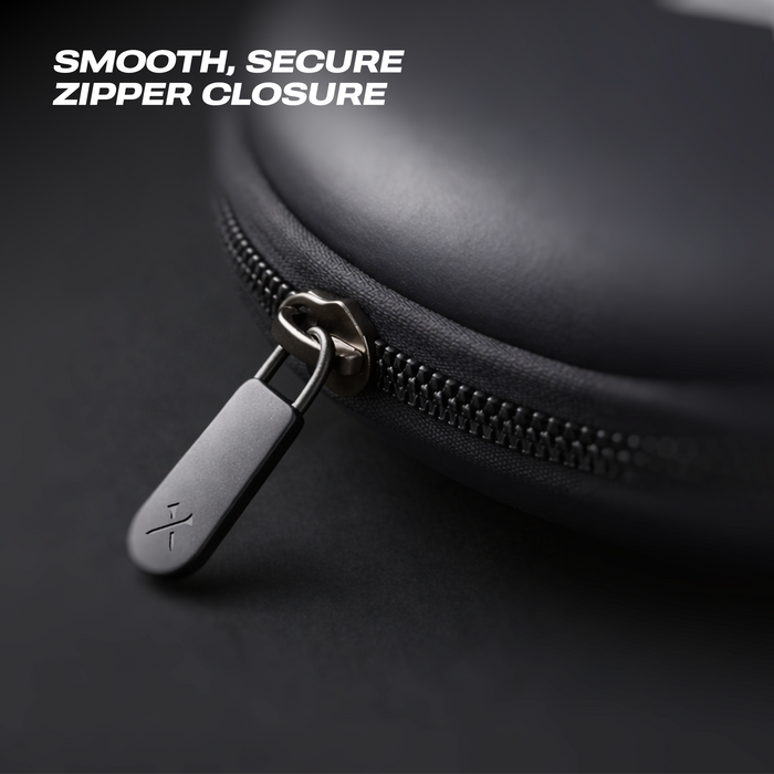 Zipper Closeup of PlayMaker+ Watch Case - Black