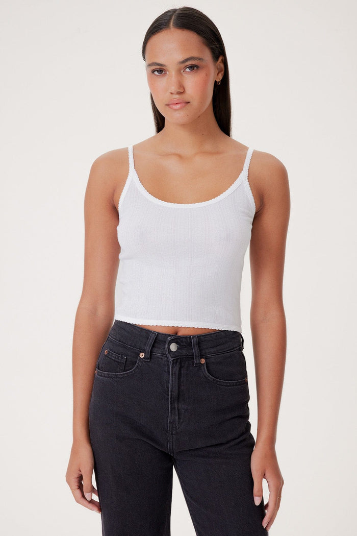 Ellie Cropped Cami - Goldie LeWinter #color_white