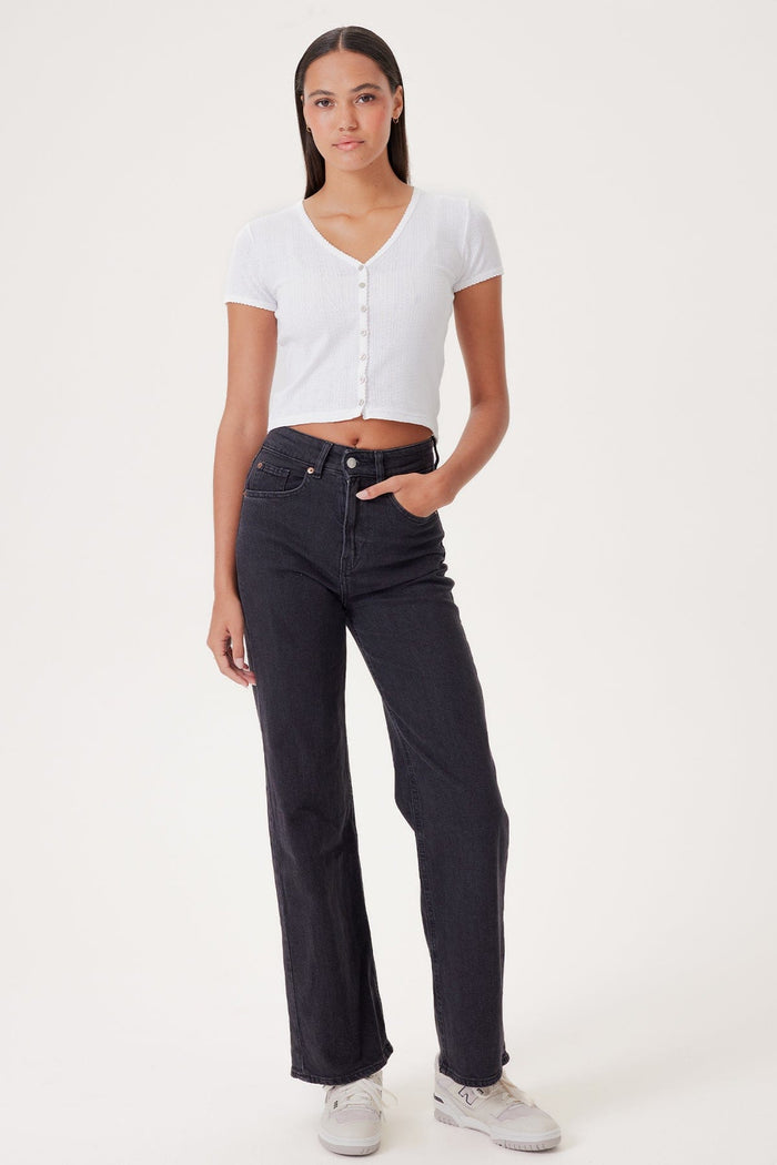 Ellie Cropped Cardigan - Goldie LeWinter #color_white