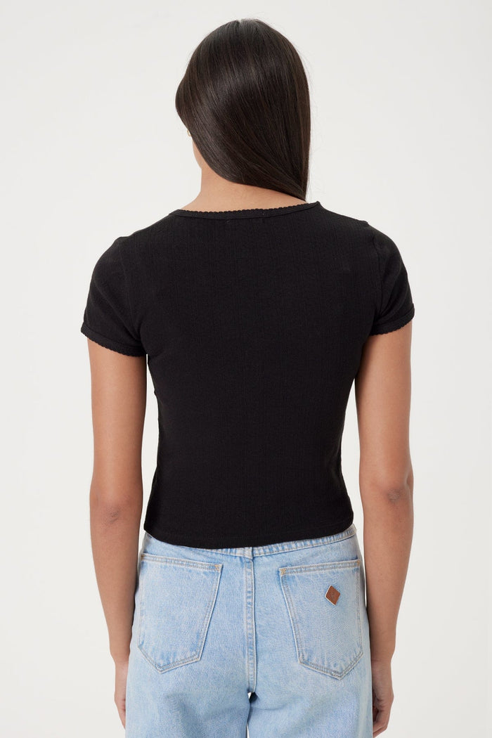 Ellie Cropped Cardigan - Goldie LeWinter #color_black