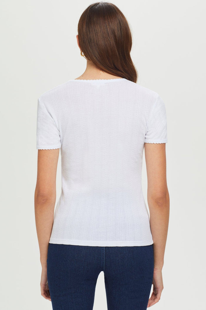 Pointelle Tee - Goldie LeWinter #color_white