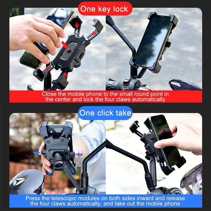 Porte-Téléphone Vélo 360° – Support Universel Moto & Vélo avec Clip GPS