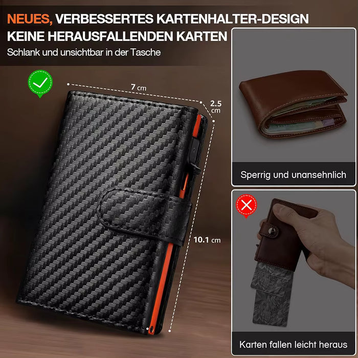 Portefeuille Pop-Up Homme – Protection RFID & Compartiment à Pièces | Cuir Synthétique
