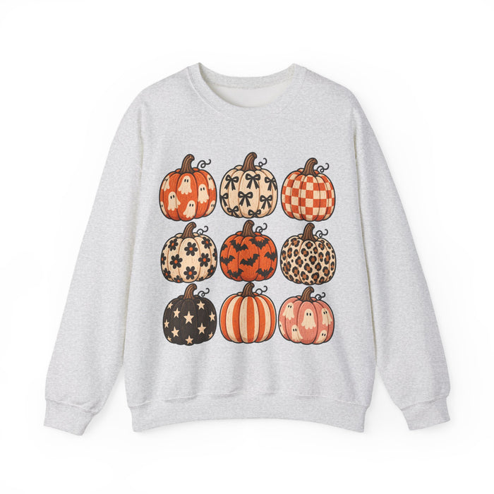 Pumpkins Patch Pattern Crewneck Sweatshirt