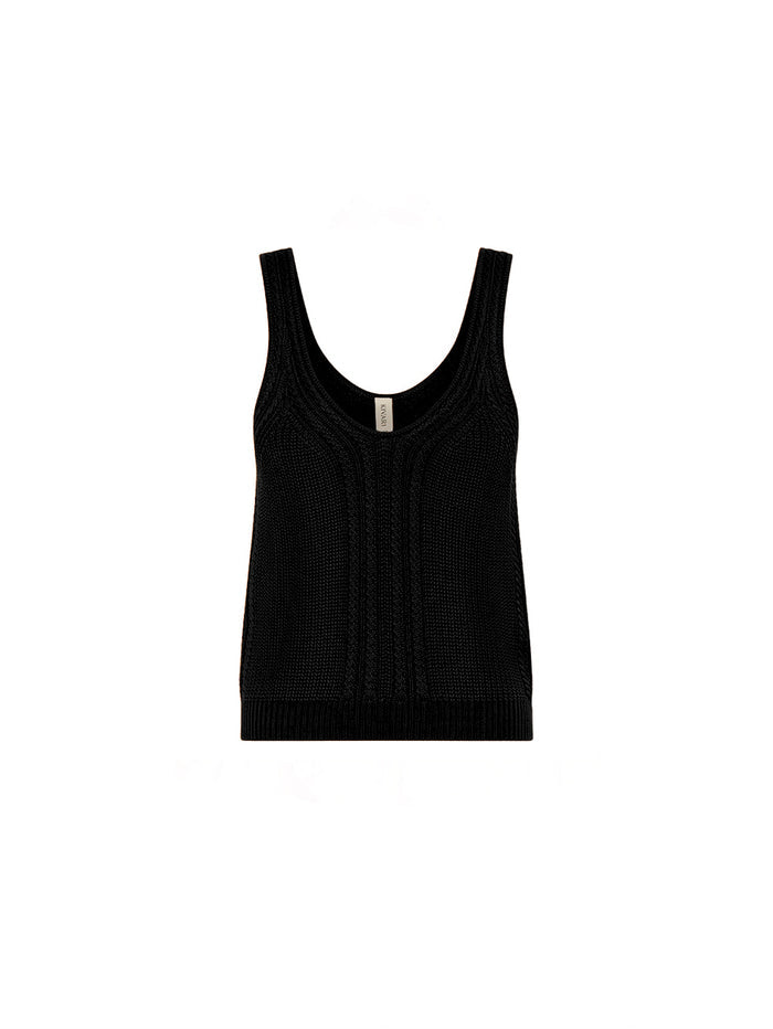 Raven Knit Cami Black KIVARI | Black knit cami top