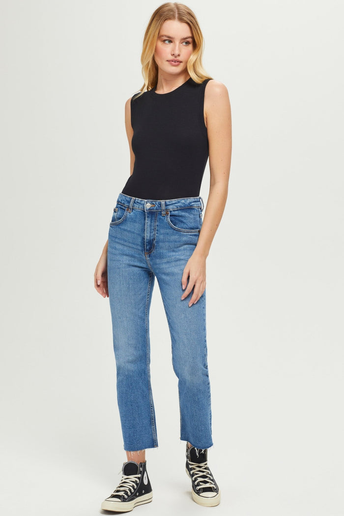 Ribbed Sleeveless Tee - Goldie LeWinter #color_black