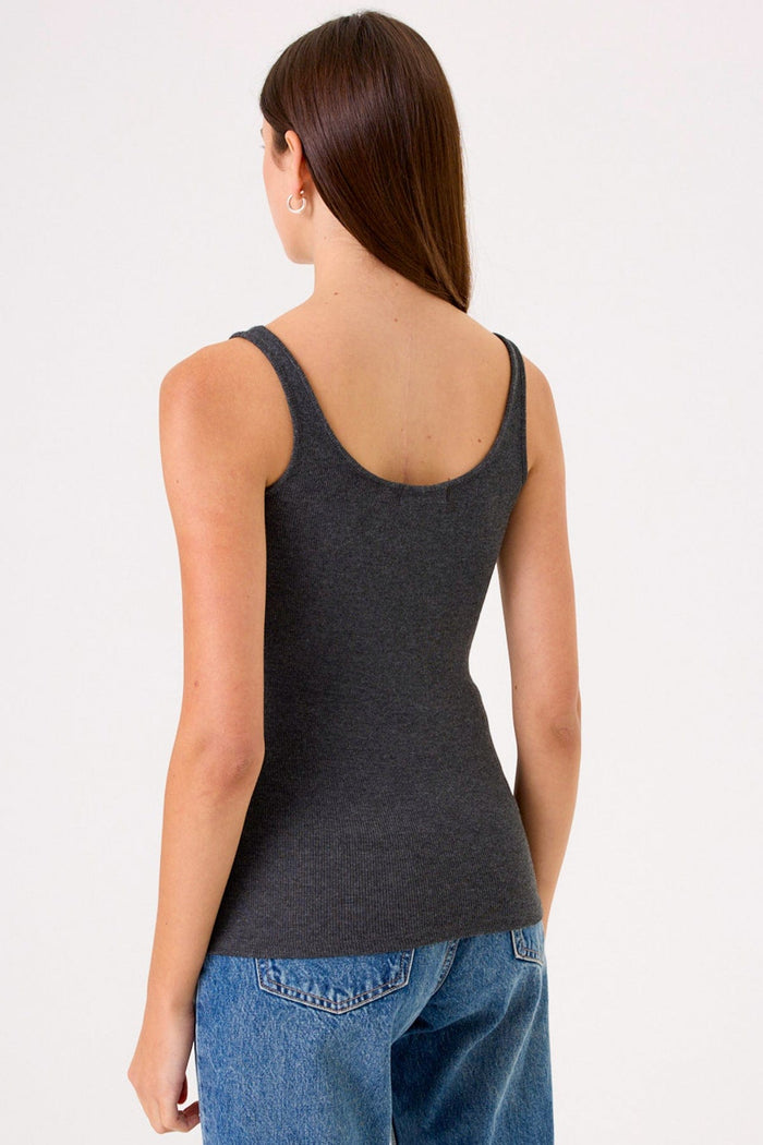 Ribbed Tank - Goldie LeWinter #color_charcoal heather