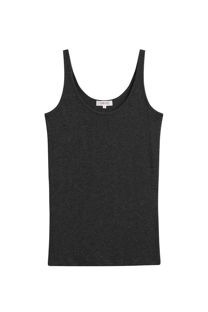 Ribbed Tank - Goldie LeWinter #color_charcoal heather