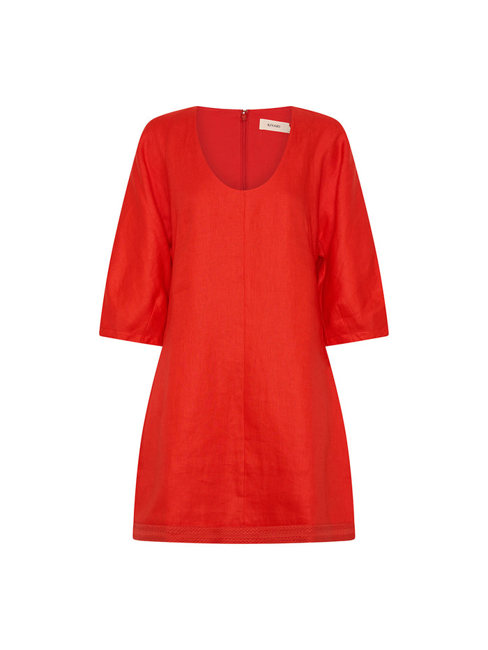 SD338COR-Rosalia-Mini-Dress-coral-GHOST